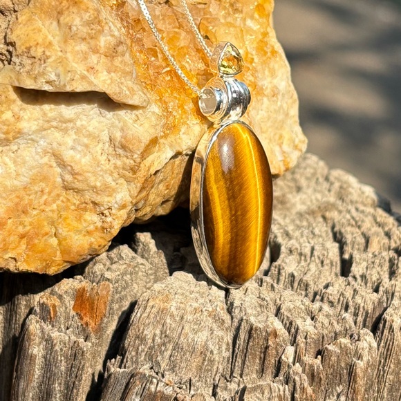 Tiger Eye & Citrine Necklace - Picture 9 of 16